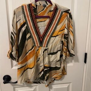 Anthropologie BL NK Stephanie V-Neck Women's Top